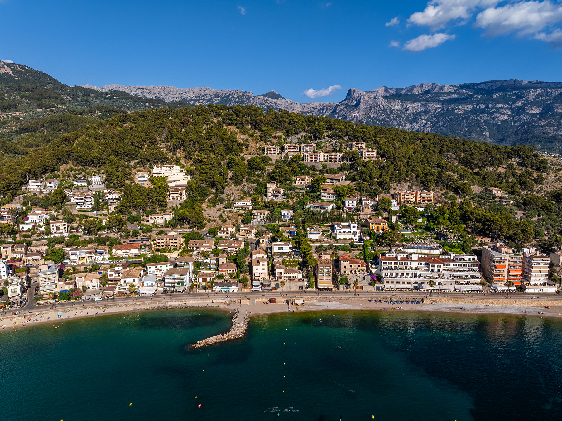 Aerial view of Port de Sóller