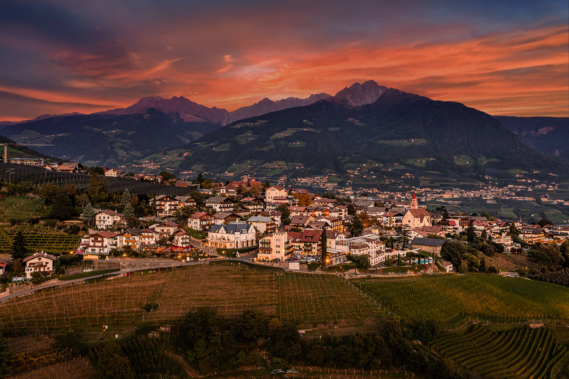 Aerial view of Tirol