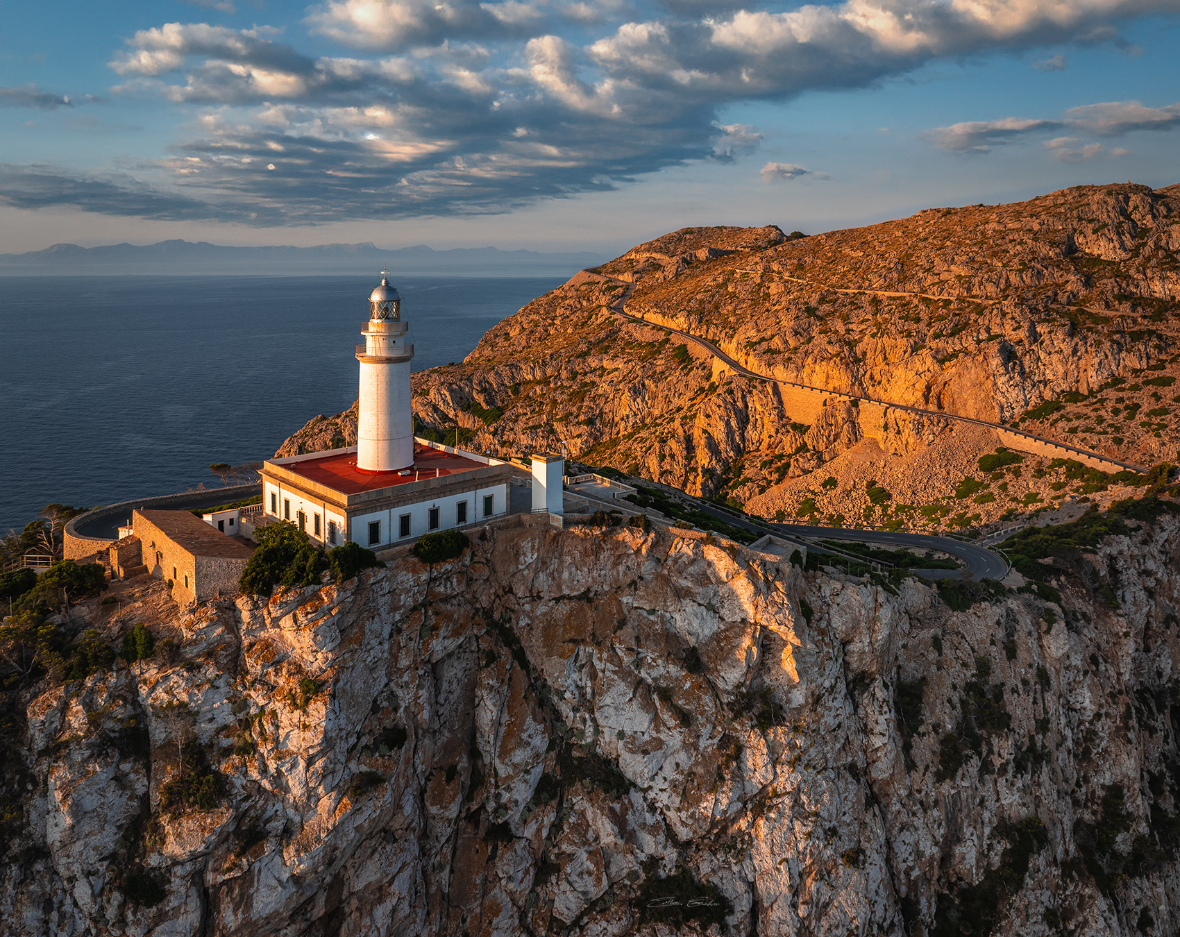 Aerial view of Cap de Formentor lighthouse