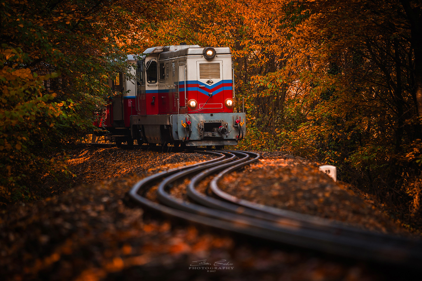 Children's Railroad in the Buda Hills of Budapest, Hungary