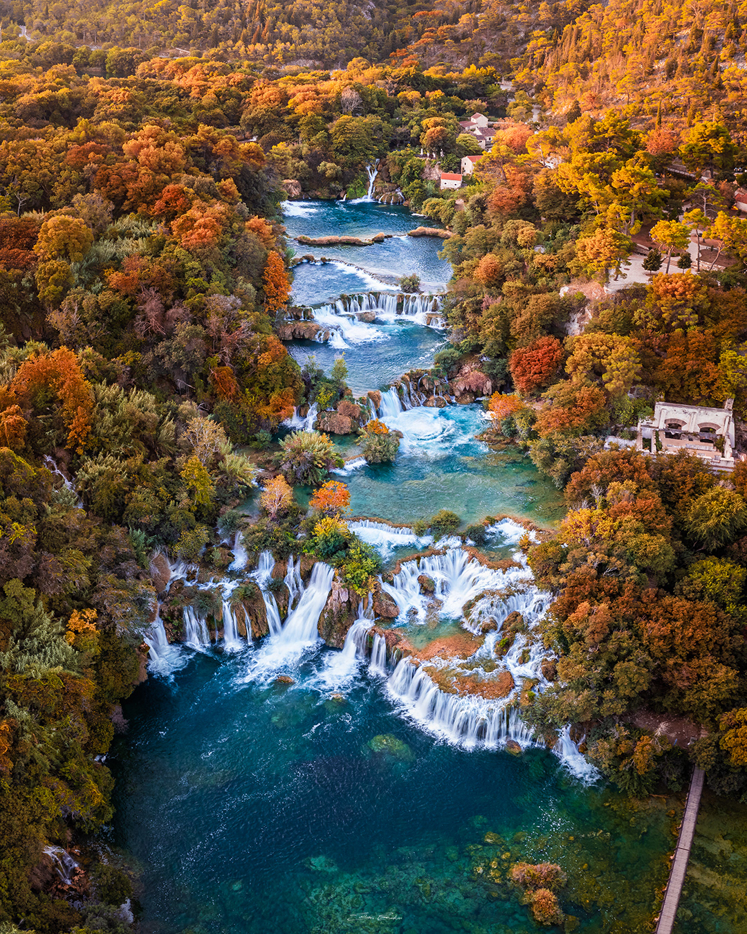 Krka Waterfalls at autumn