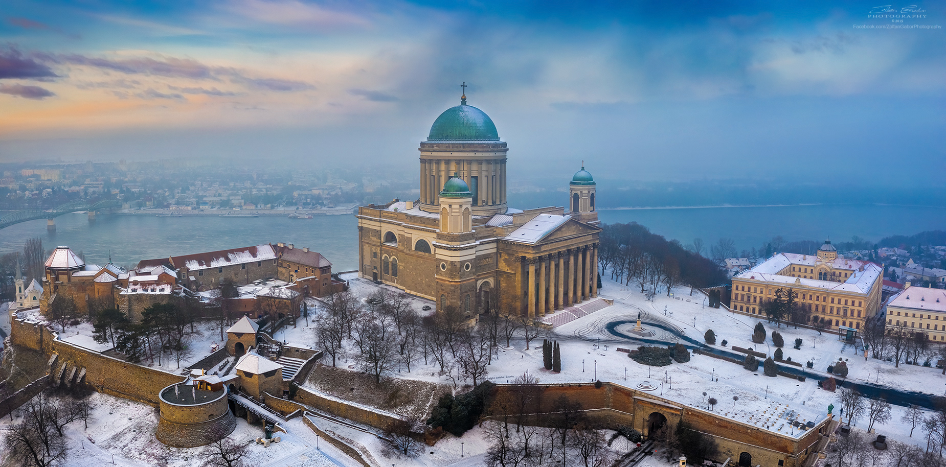 Aerial view of the Basilica of Esztergom