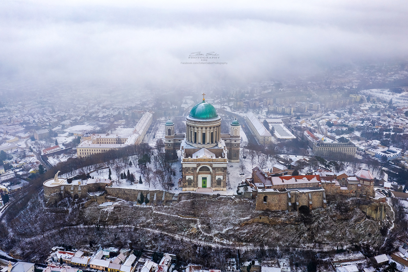 Aerial view of the Basilica of Esztergom