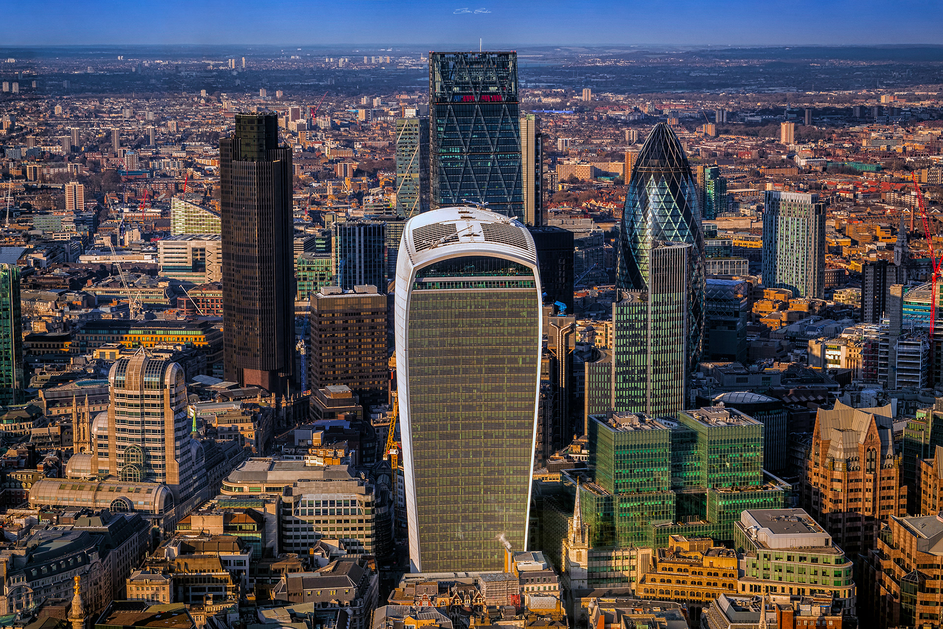 The Gherkin and the Sky Garden building at Bank