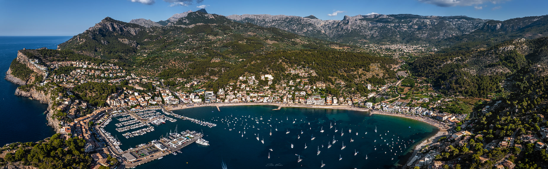 Aerial view of Port de Sóller