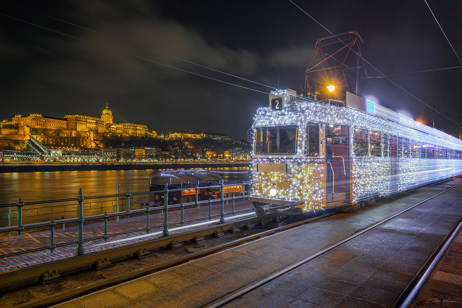 Christmas Light Tram and Buda Castle Royal Palace - Budapest, Hungary