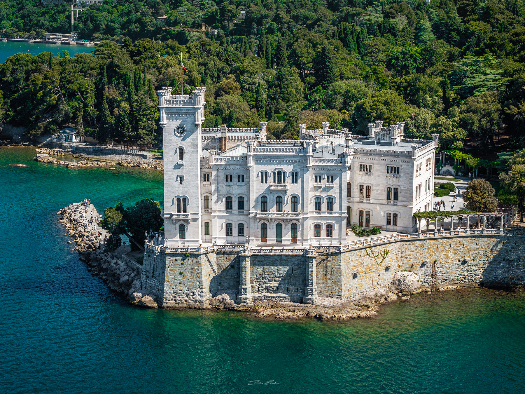 Miramare Castle from above - Trieste, Italy