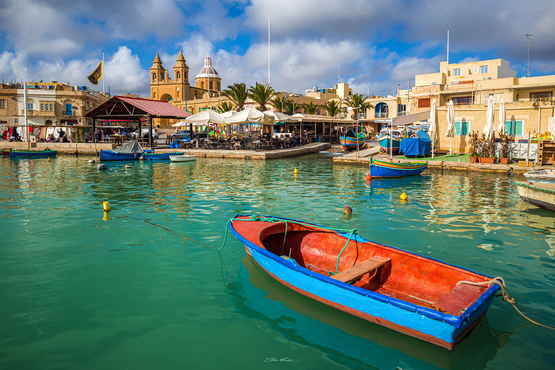 Maltese boat at Marsaxlokk Market