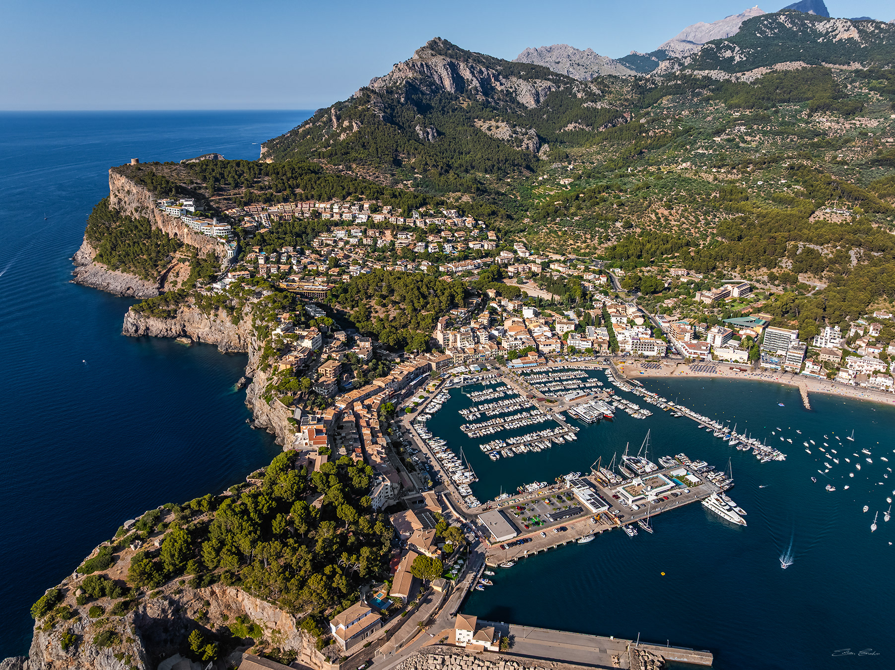 Aerial view of Port de Sóller
