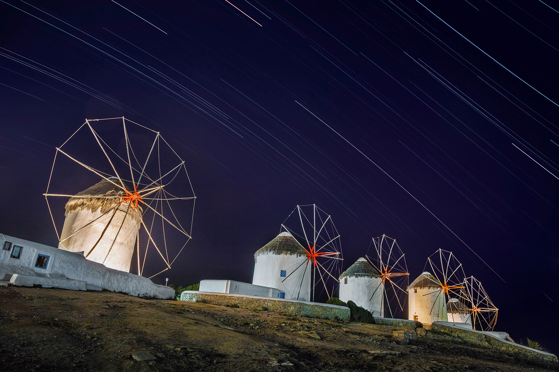 The famous windmills of Mykonos Island