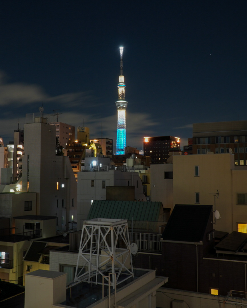 Tokyo Skytree, Hostel Balcony