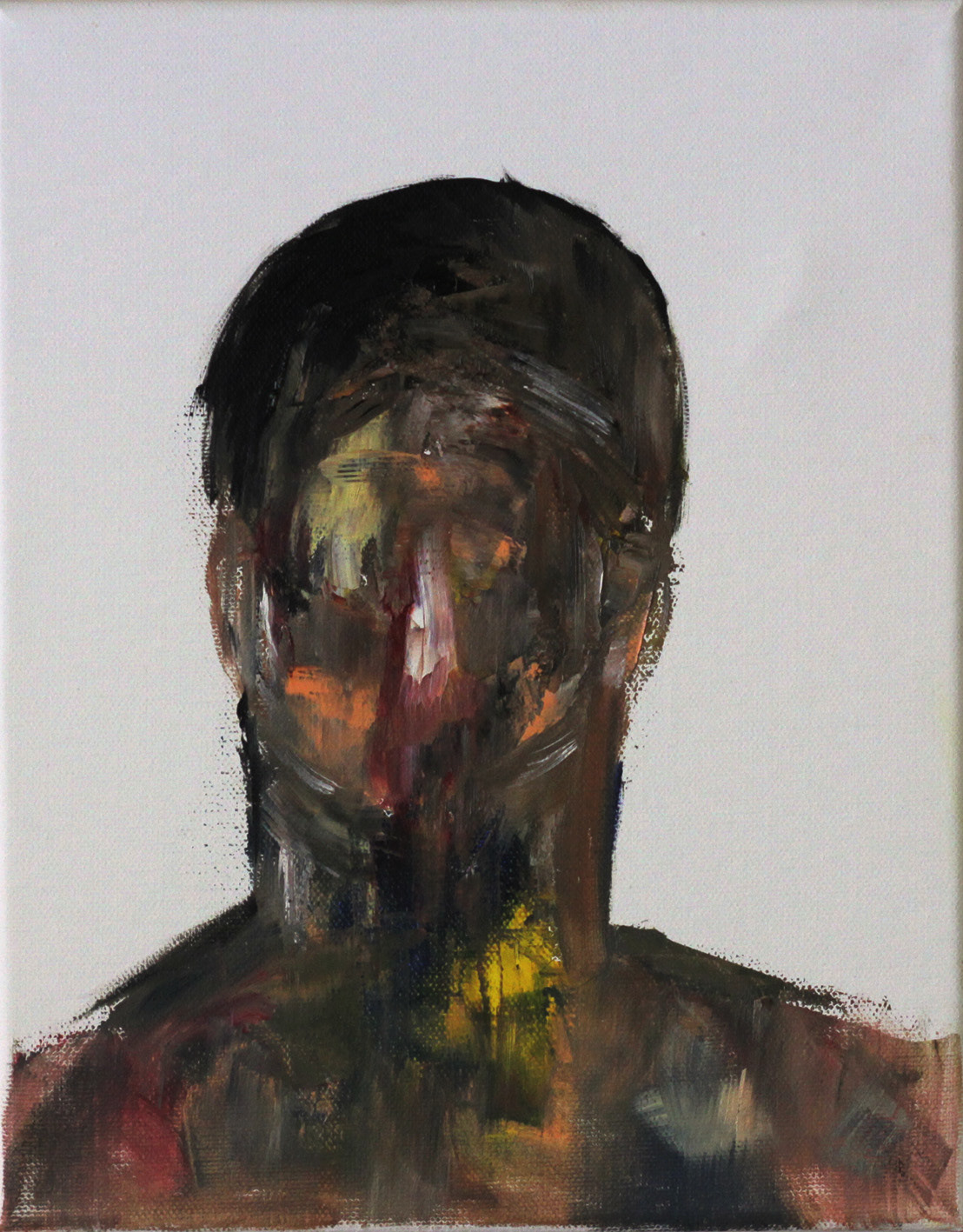 self-portrait as a flashing light on the edge of the road, 30x24 cm 2015