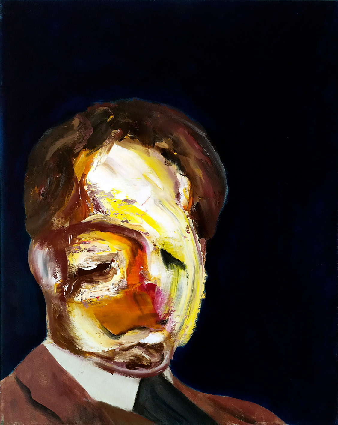 My self as a Calvino fan, 2018, oil painting, 50x40cm