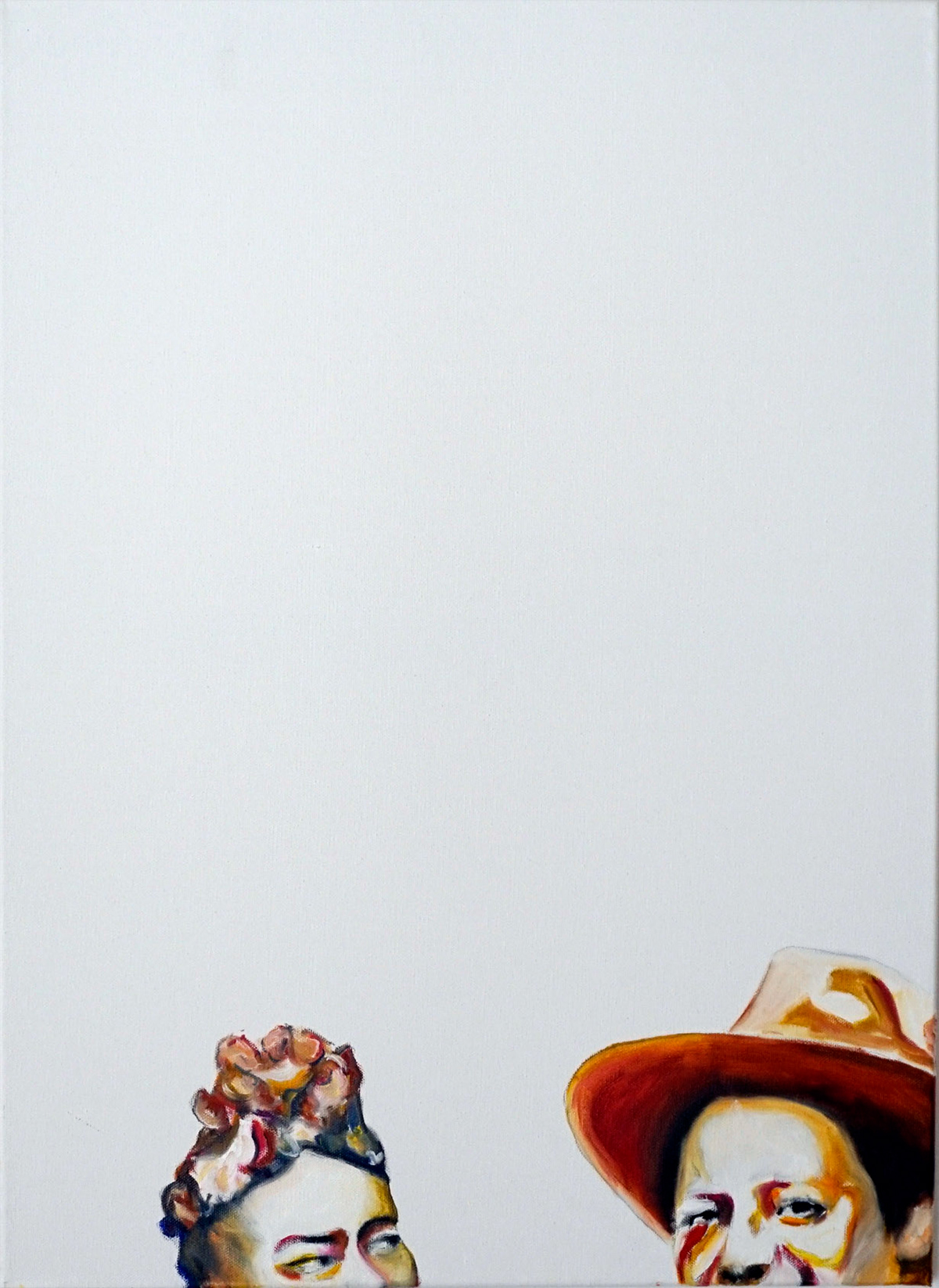 "Frida K & Diego R.", oil on canvas, 50x70x1cm, 2016