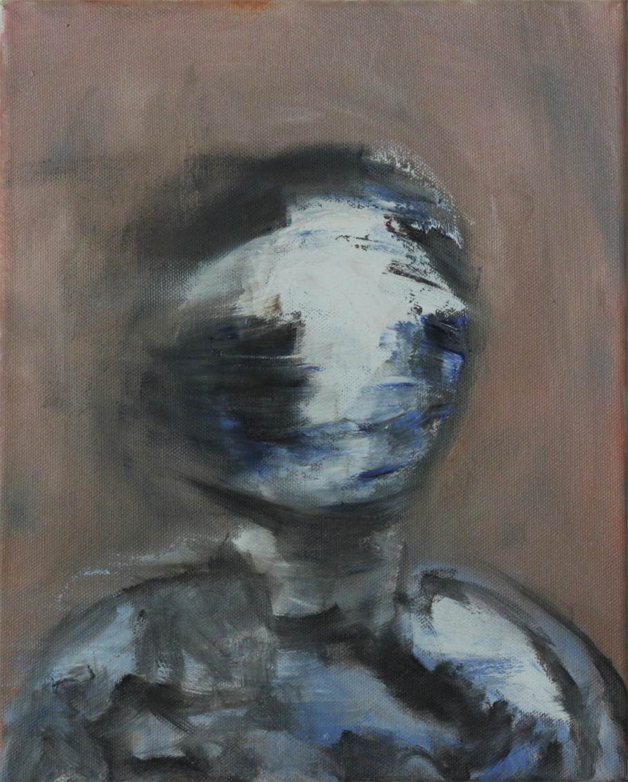 self-portrait as a frozen smile oil on canvas, 28x35cm 2015