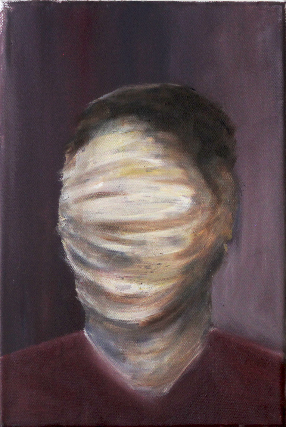 self-portrait as leaden sky and a snack oiloncanvas 20x30cm 2015