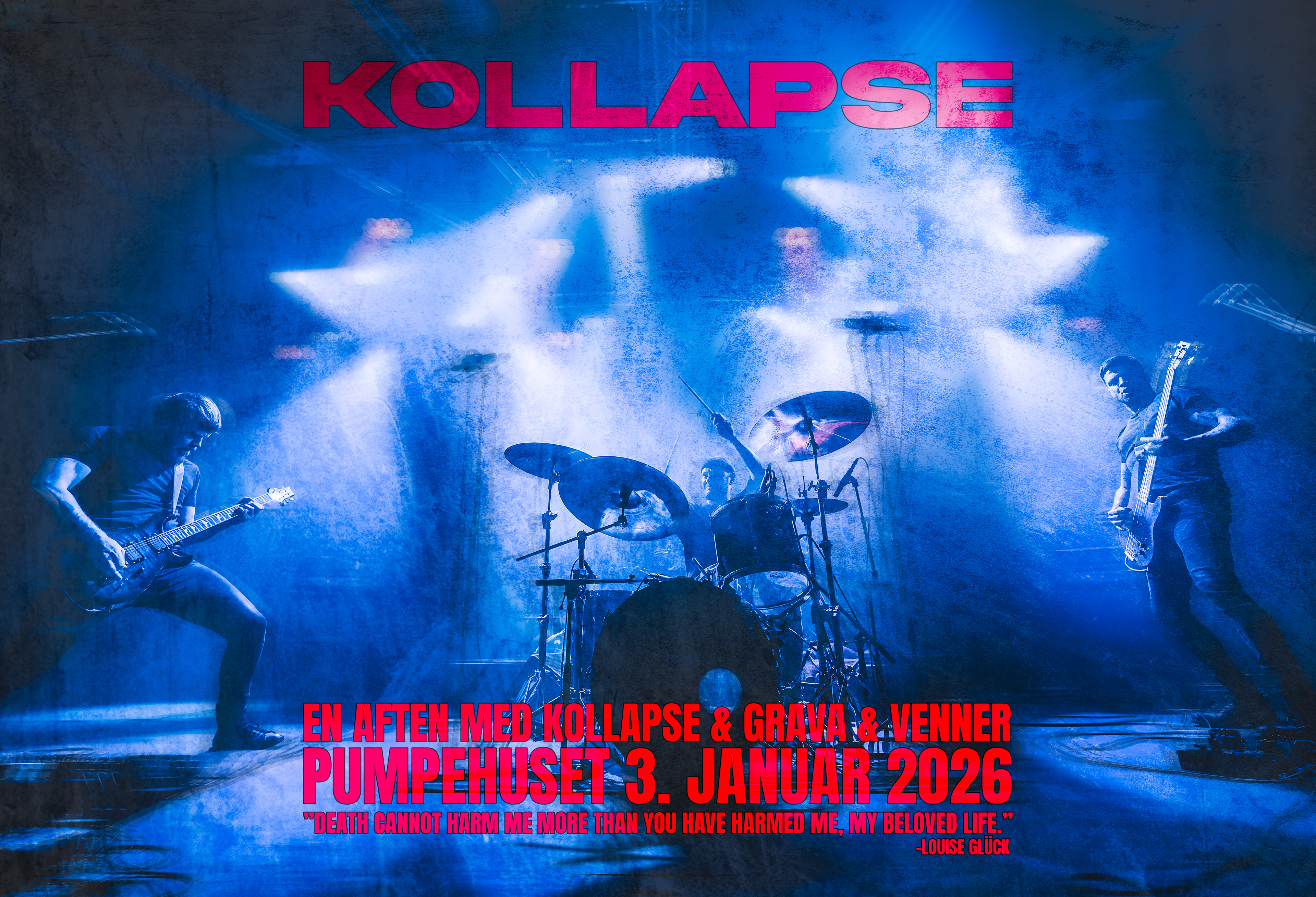 Kollapse & Grava & Venner artistplakat