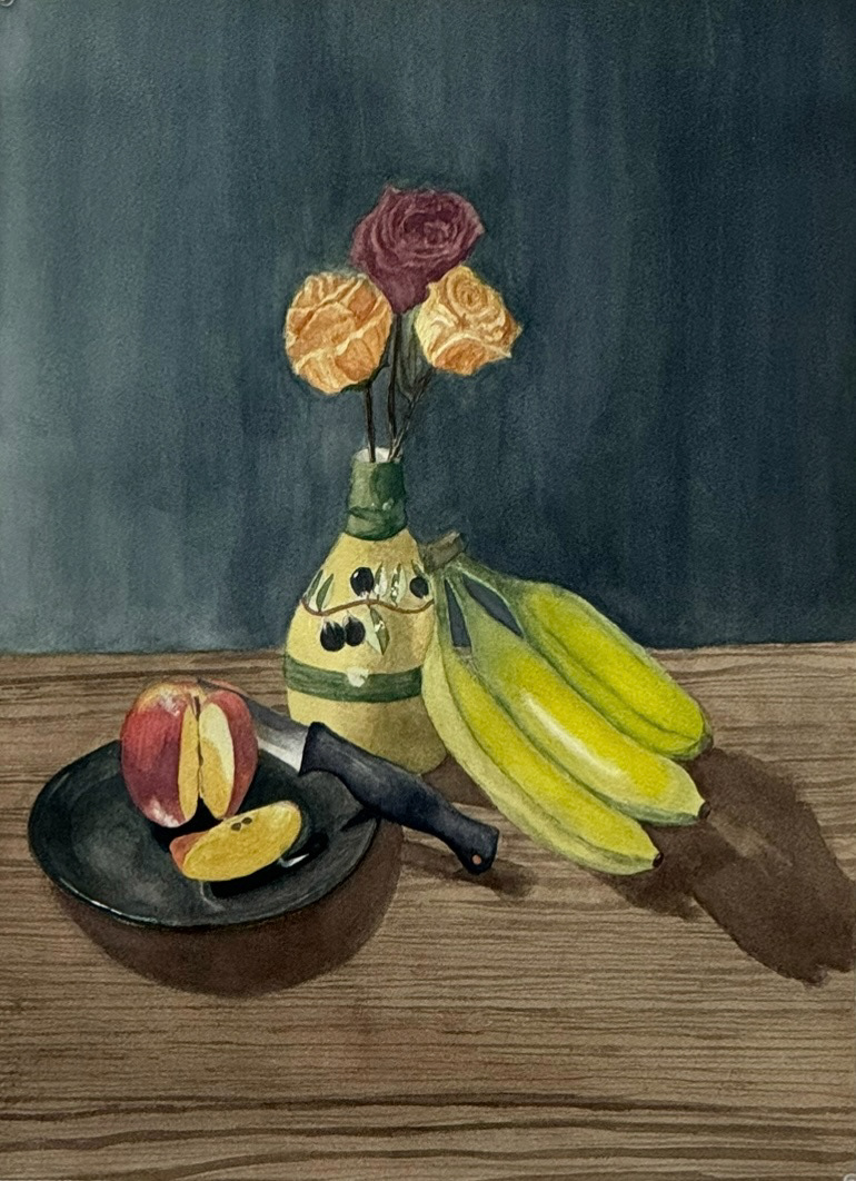 Still Life in my Favorite Apartment, 2024 watercolor on watercolor paper