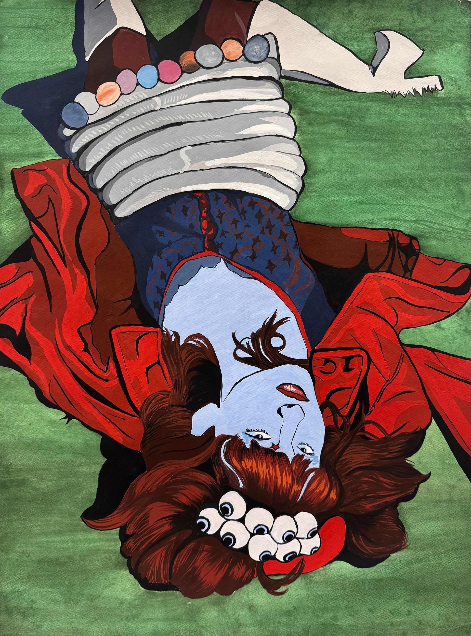 Watercolor of Liminality Title Page, DWF Issue 29, 2024 watercolor and gouache on watercolor paper