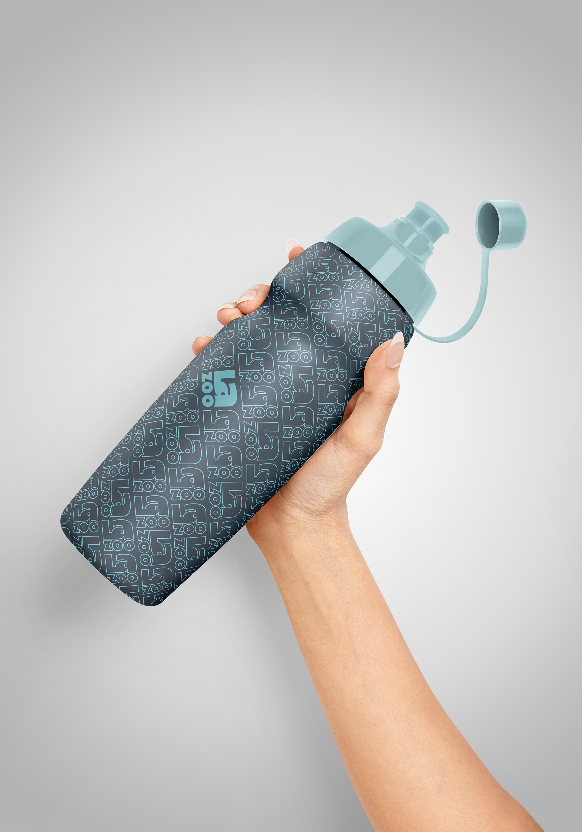 Logo Pattern Water Bottle