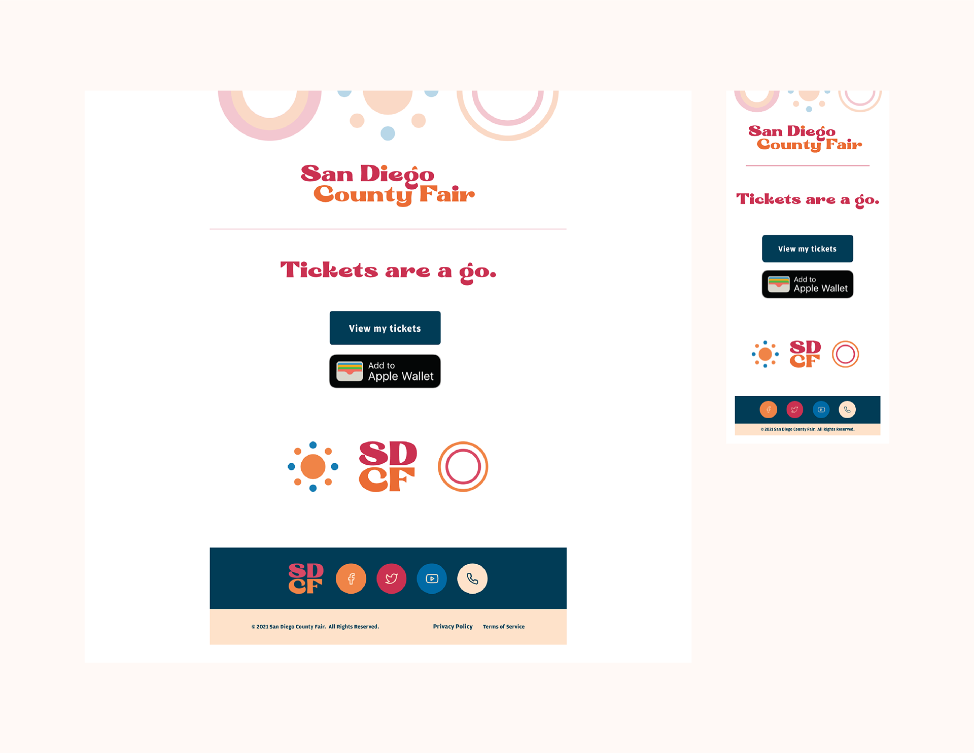 Ticket download email