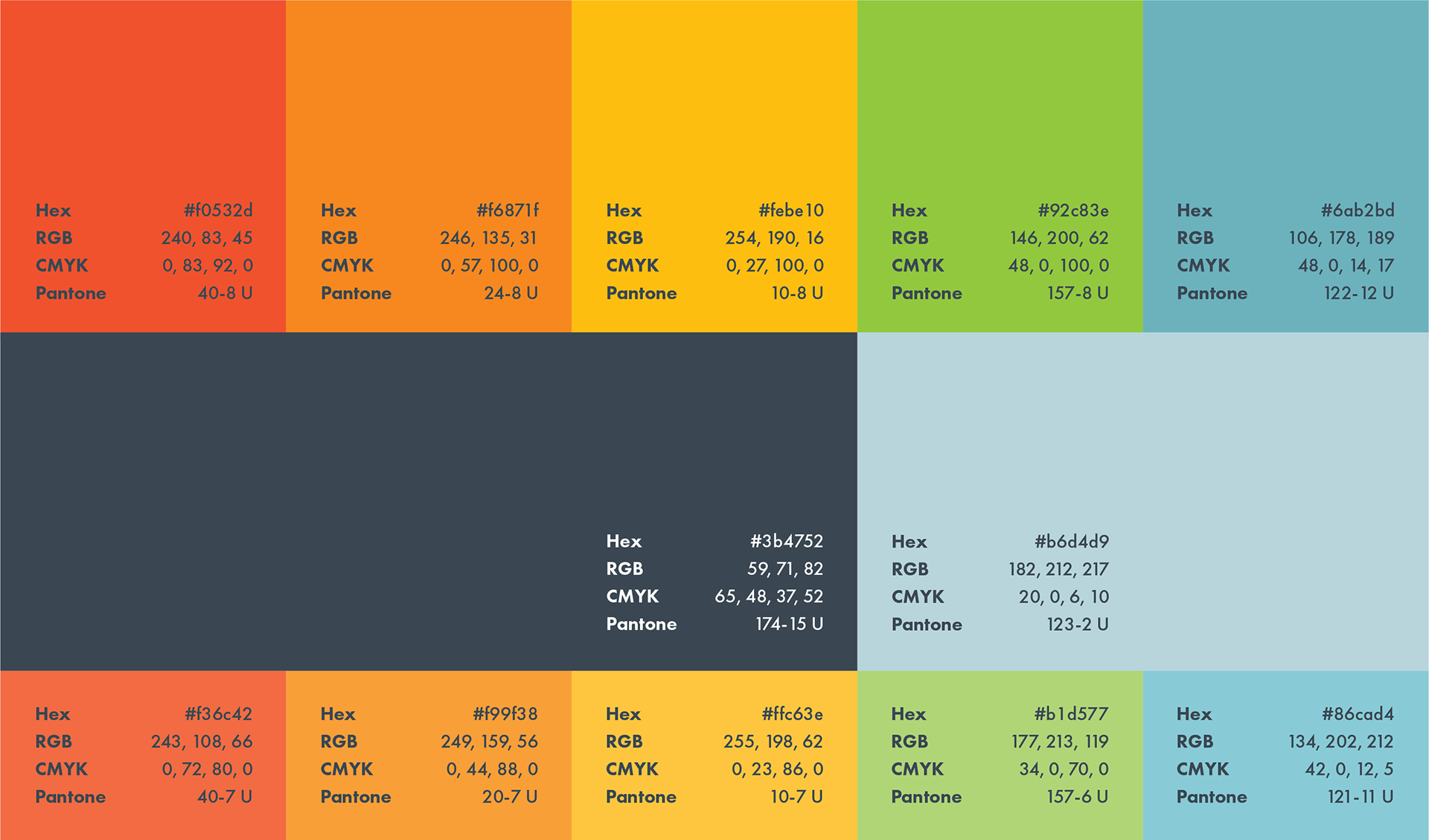 LA Zoo updated color guide.