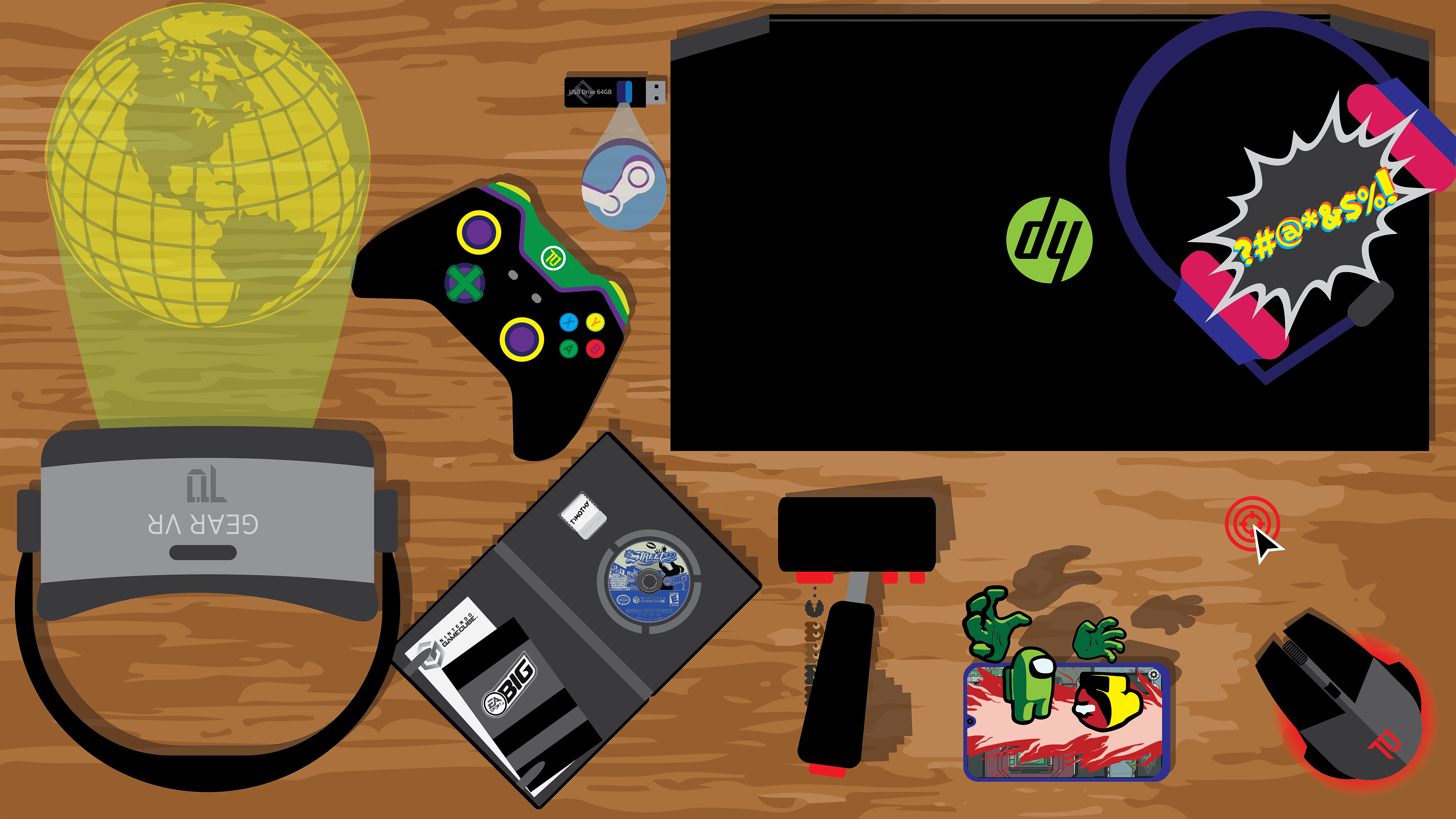 Gaming Still Life: An Illustration to Show the Diversity and History of Gaming