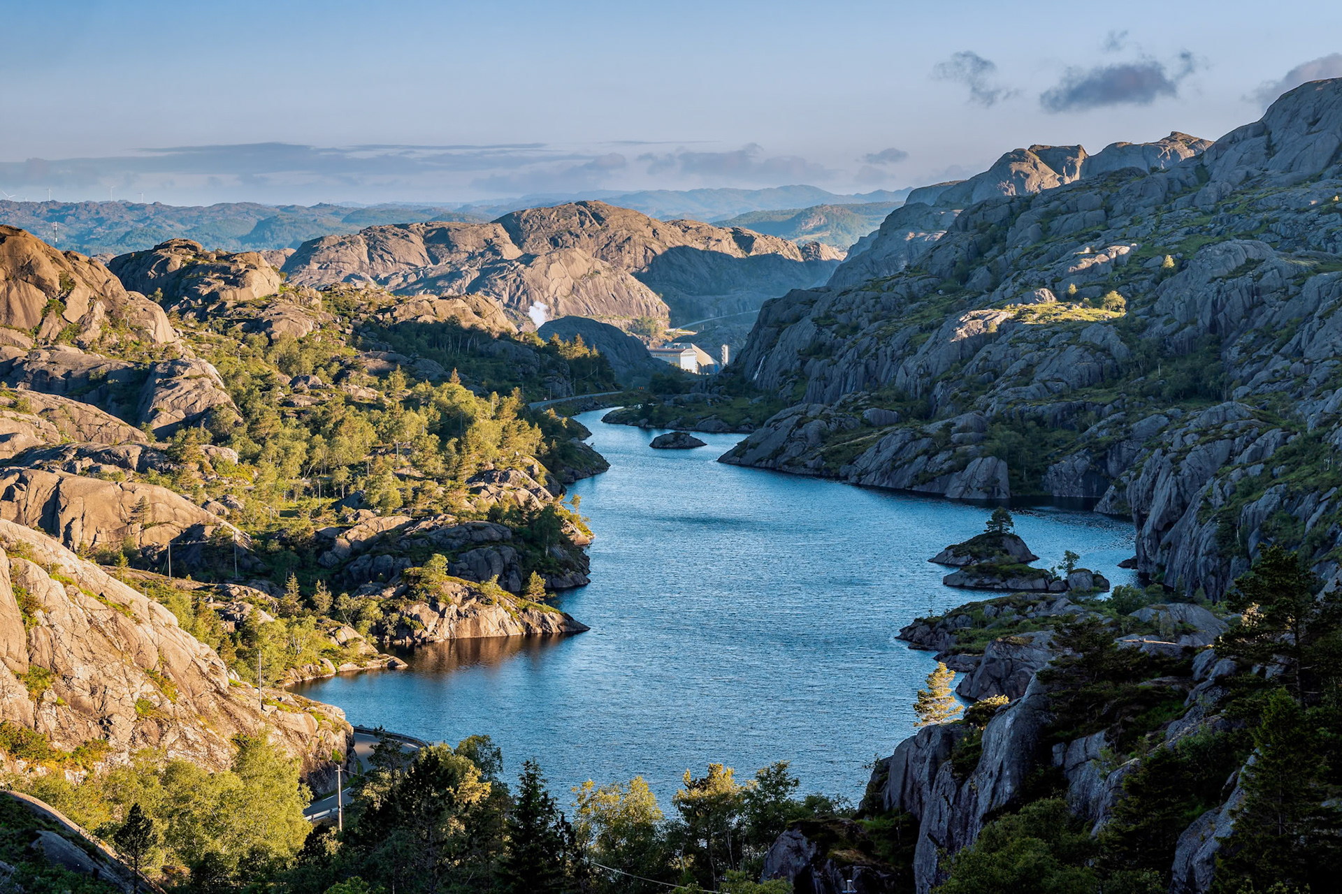 Blick auf den Livatnet, Åna Sira Veien