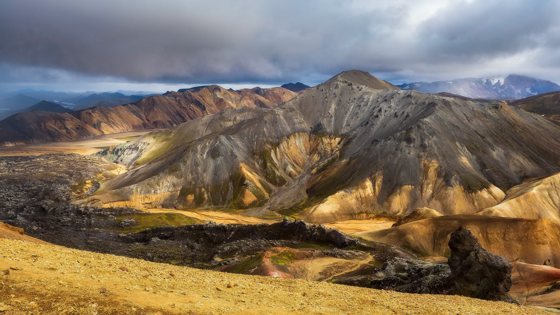 Rhyolith Berge in Landmannalauger