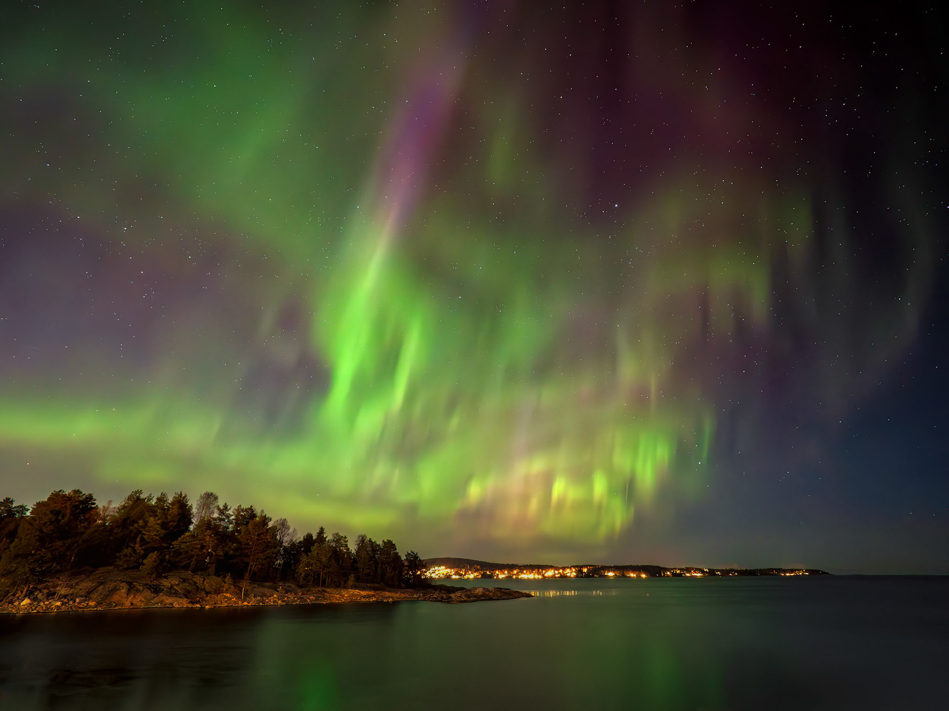 Nordlicht in Sundsvall