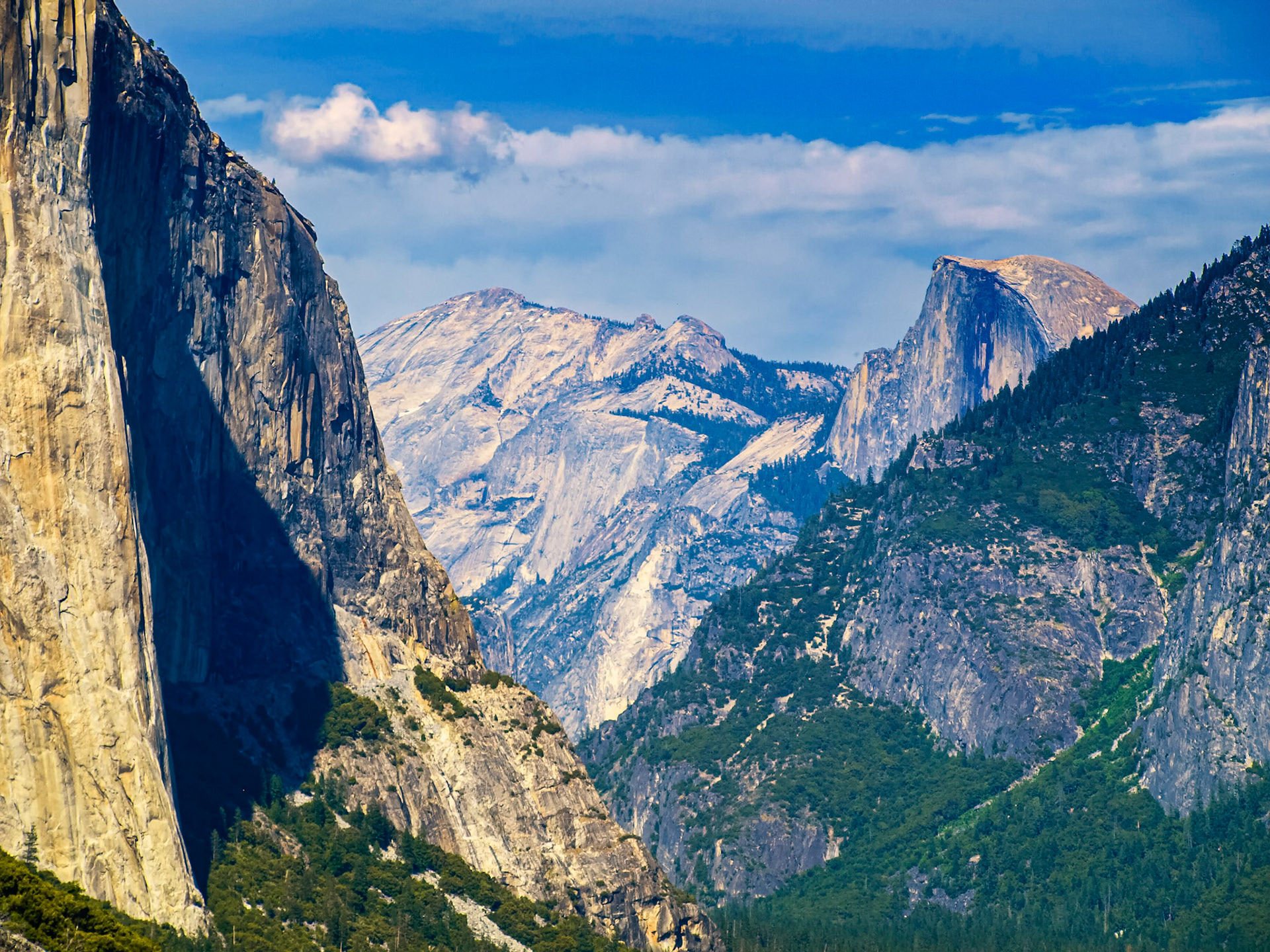 El Capitan und Half Dome