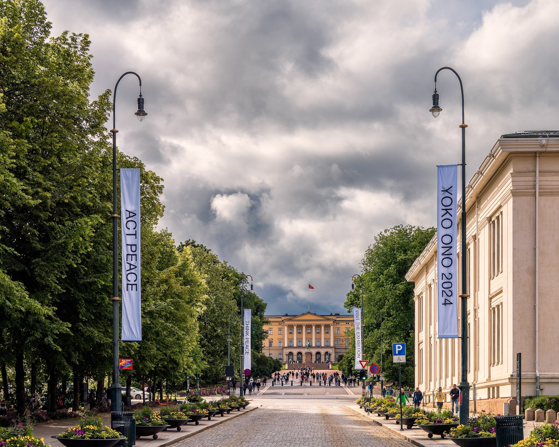 Blick zum Königspalast (Karls Johans Gate)