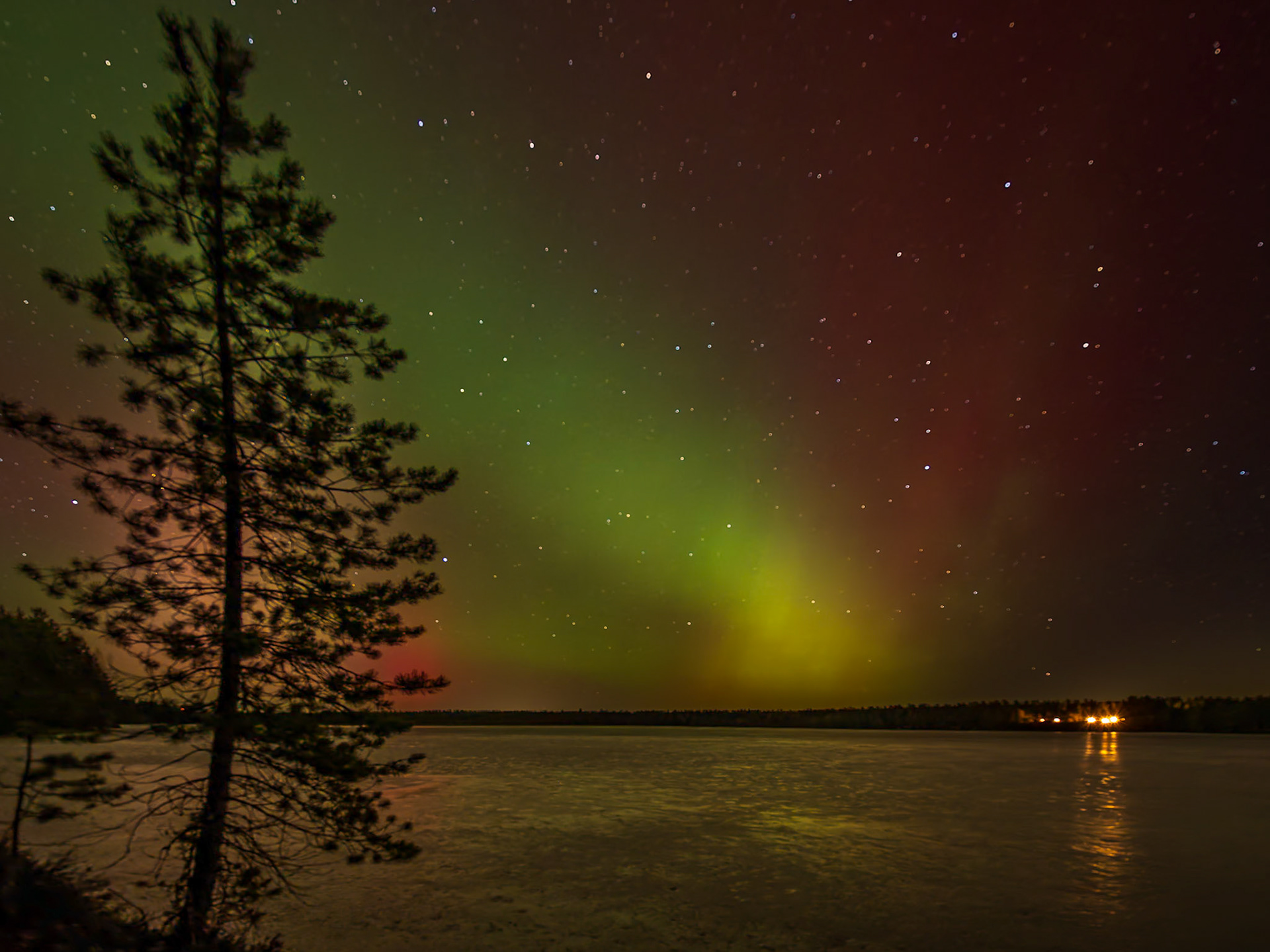 Nordlicht am Gävundasjön