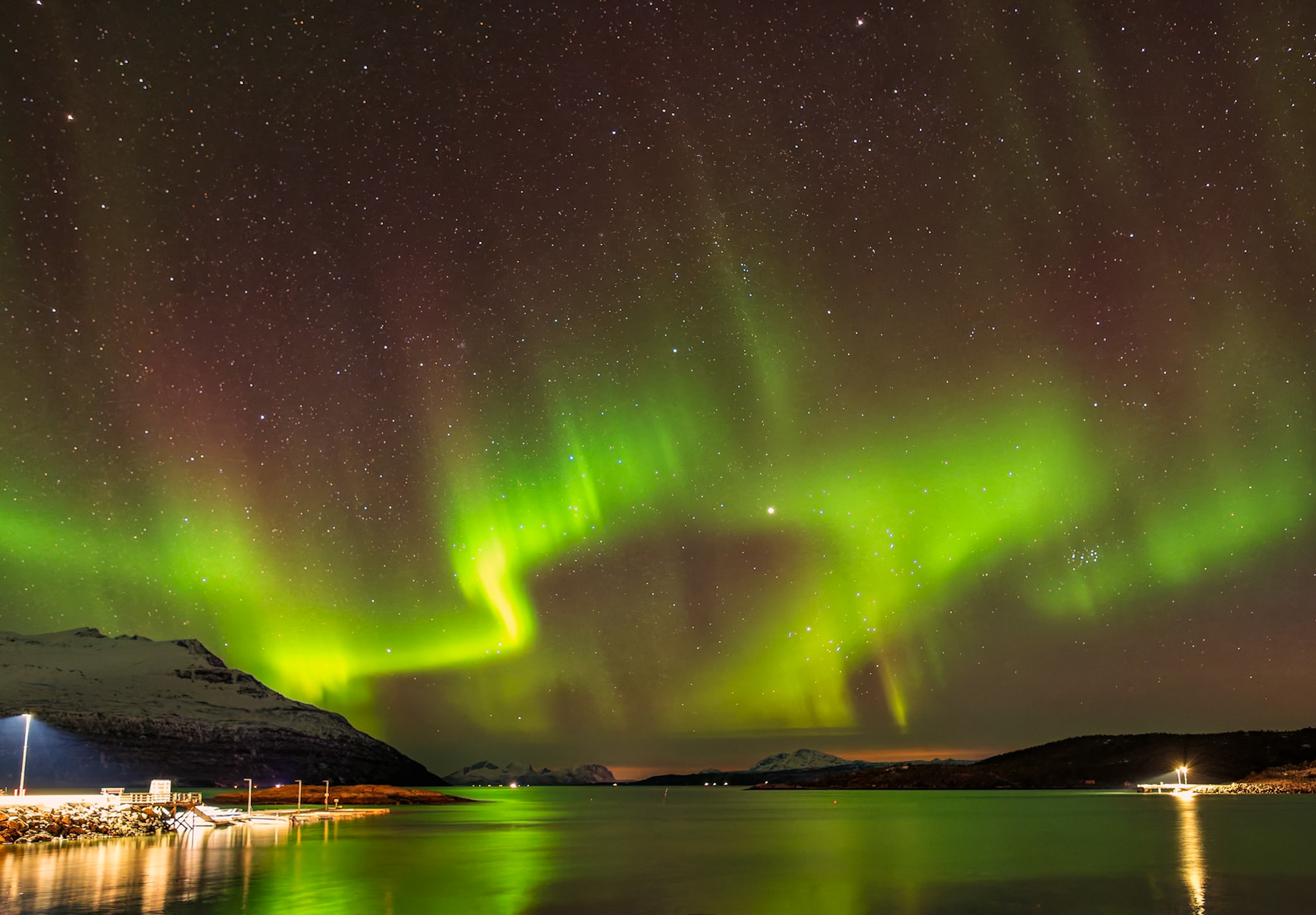 Nordlicht in Innhavet