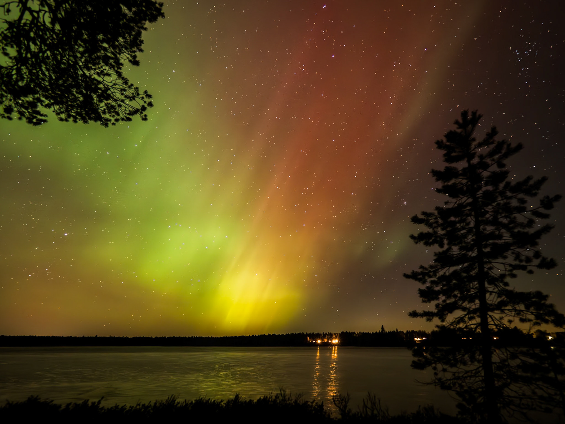 Nordlicht am Gävundasjön
