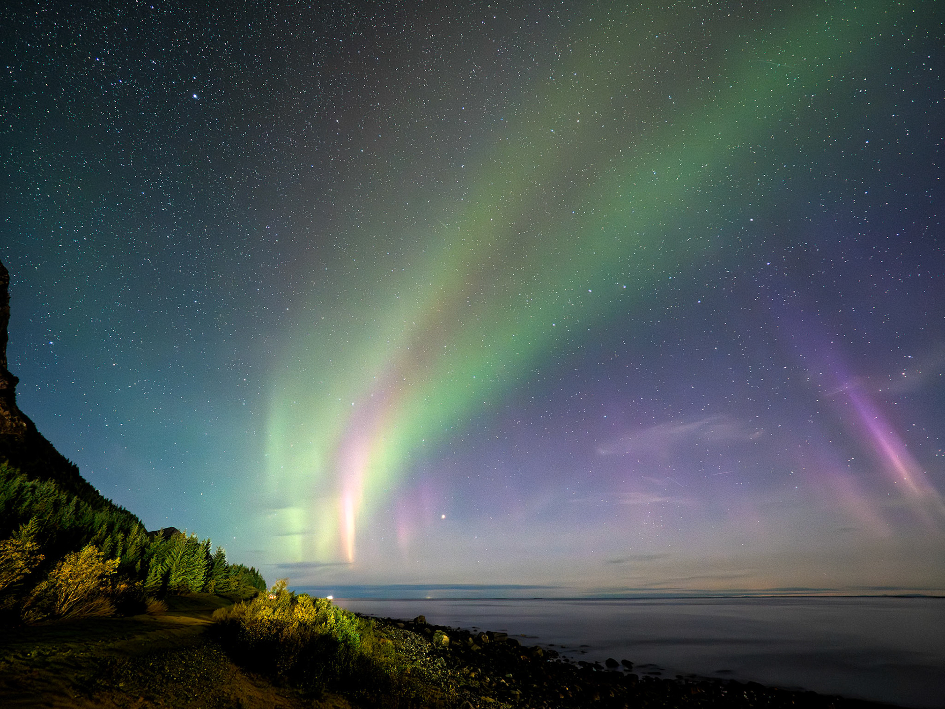 Nordlicht am Ureddeplassen Rastplatz