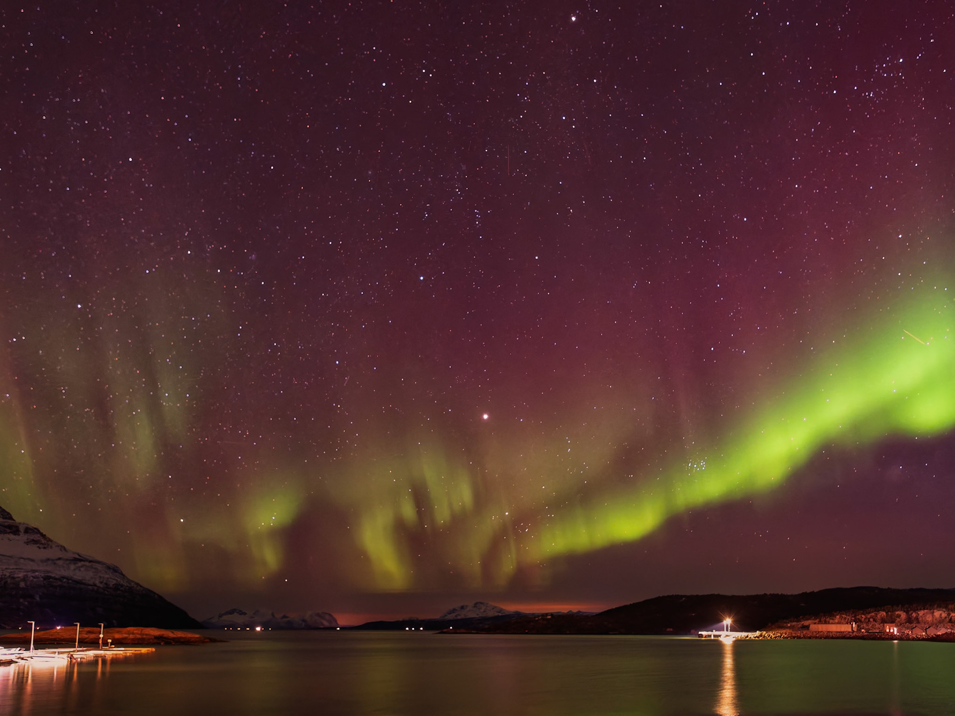 Nordlicht in Innhavet