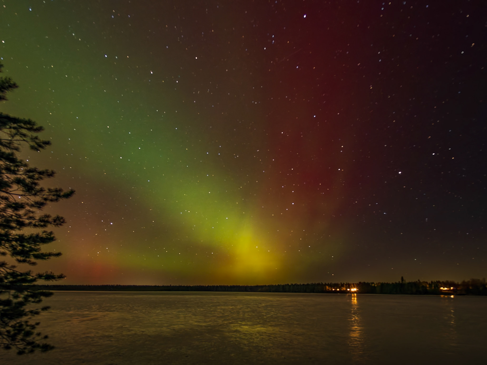 Nordlicht am Gävundasjön