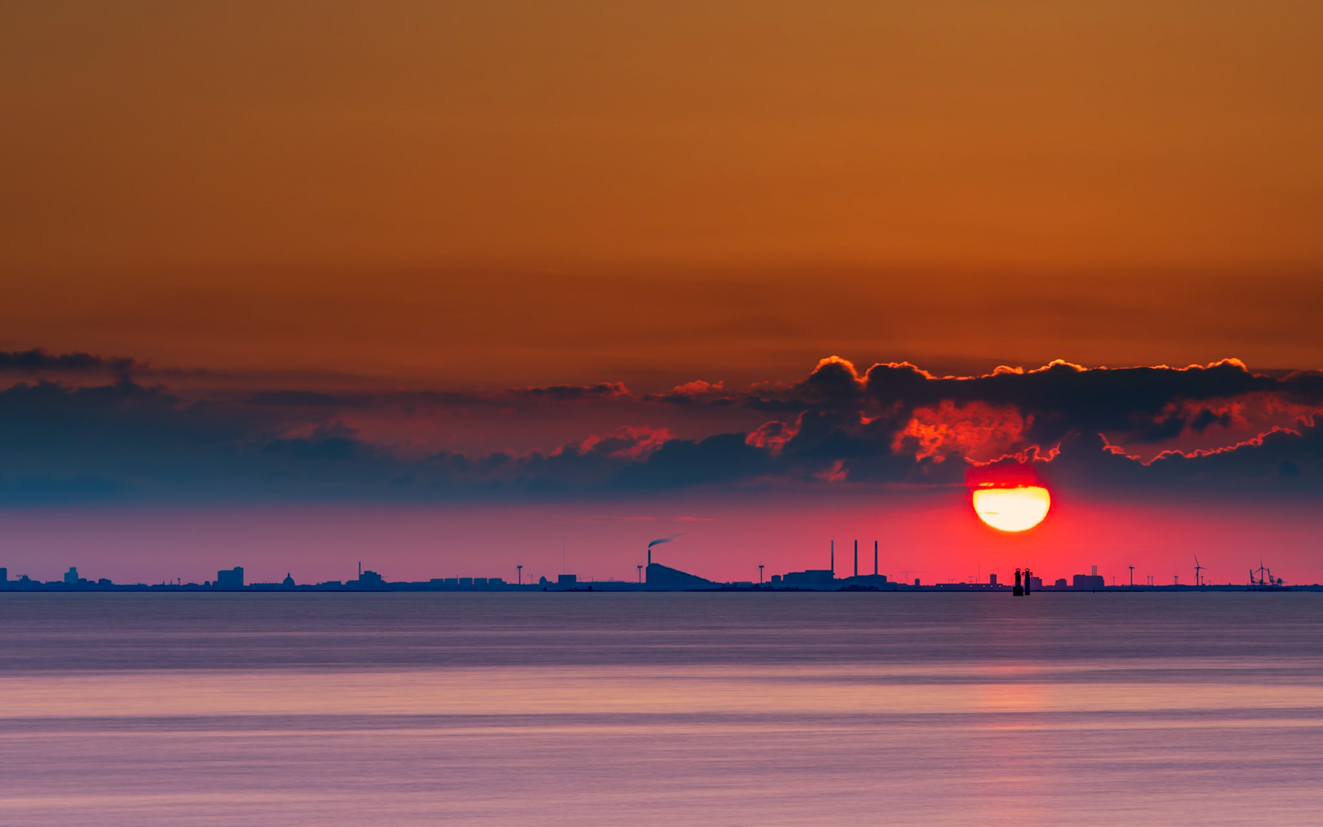 Sonnenuntergang über Kopenhagen