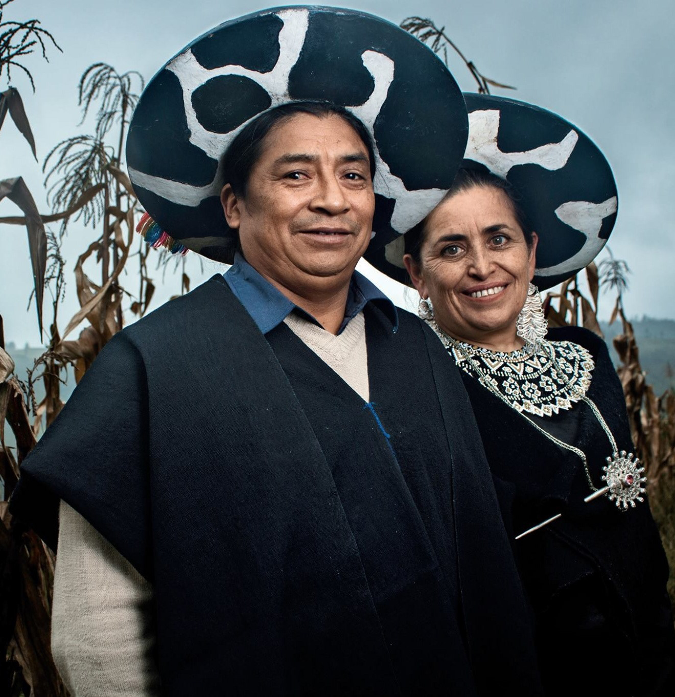 Maria Gabriela Albuja y José Maria Vacacela. Pedagogos Kichwas, Ecuador.