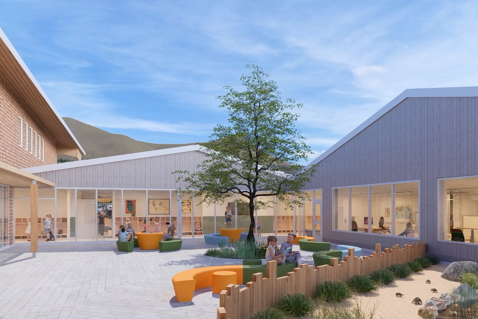 Turtle Enclosure and Courtyard (Render by TSPK STUDIO)