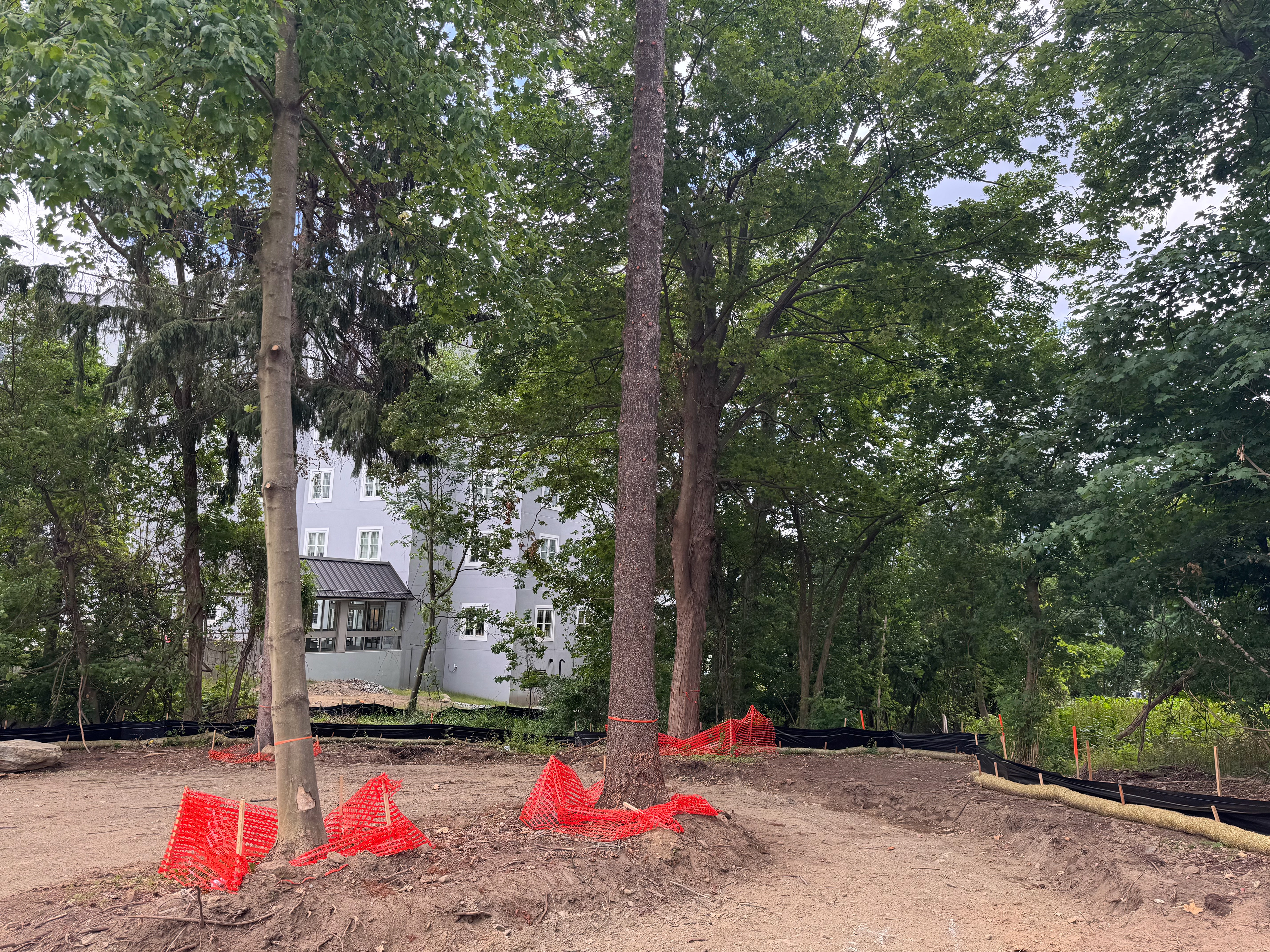 Current construction of view to the left