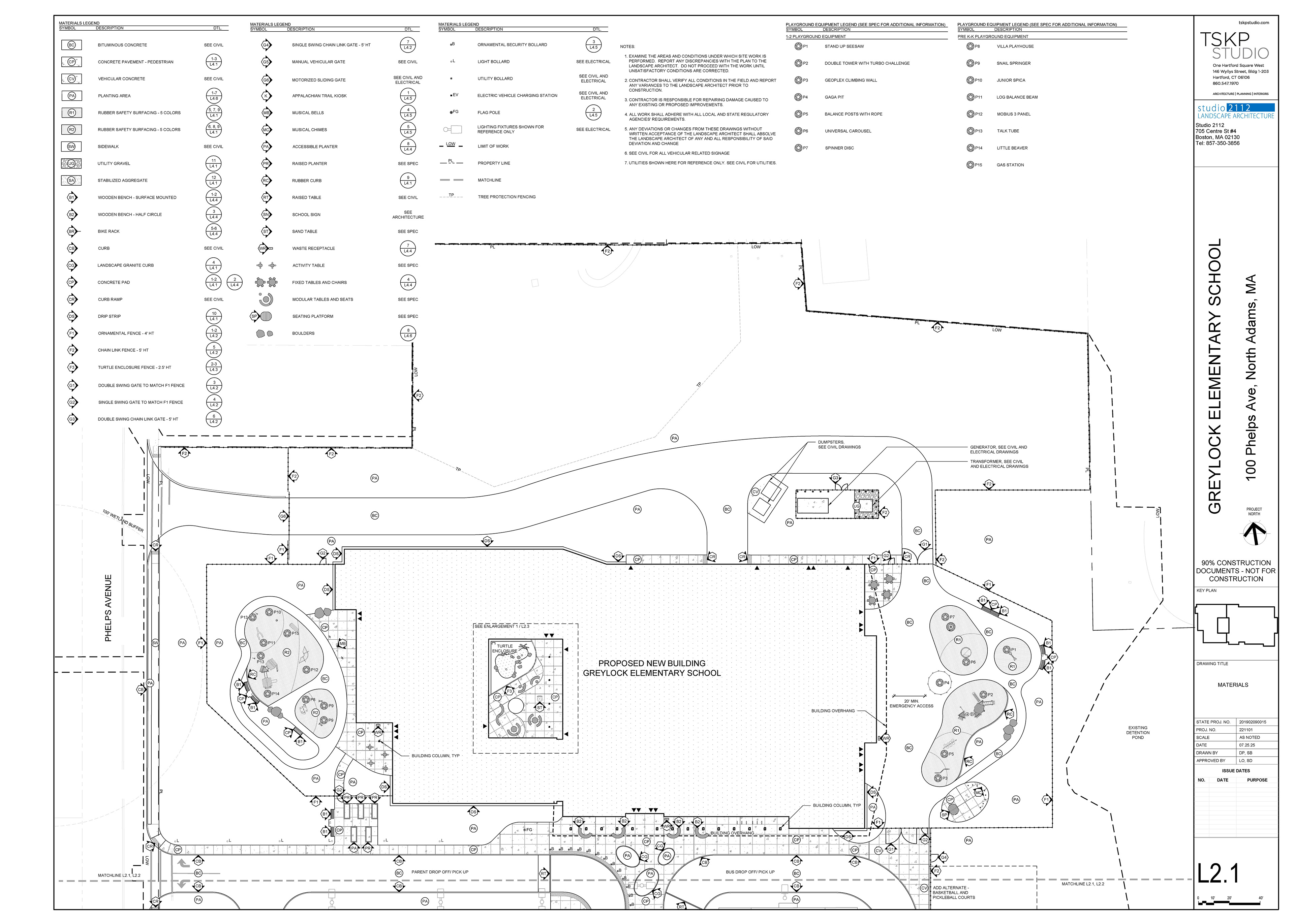 Materials Plan (Construction Documents)