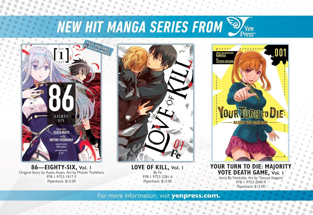 Yen Press on X: MANGA ANNOUNCEMENT: 86--EIGHTY-SIX, Vol. 1 (manga