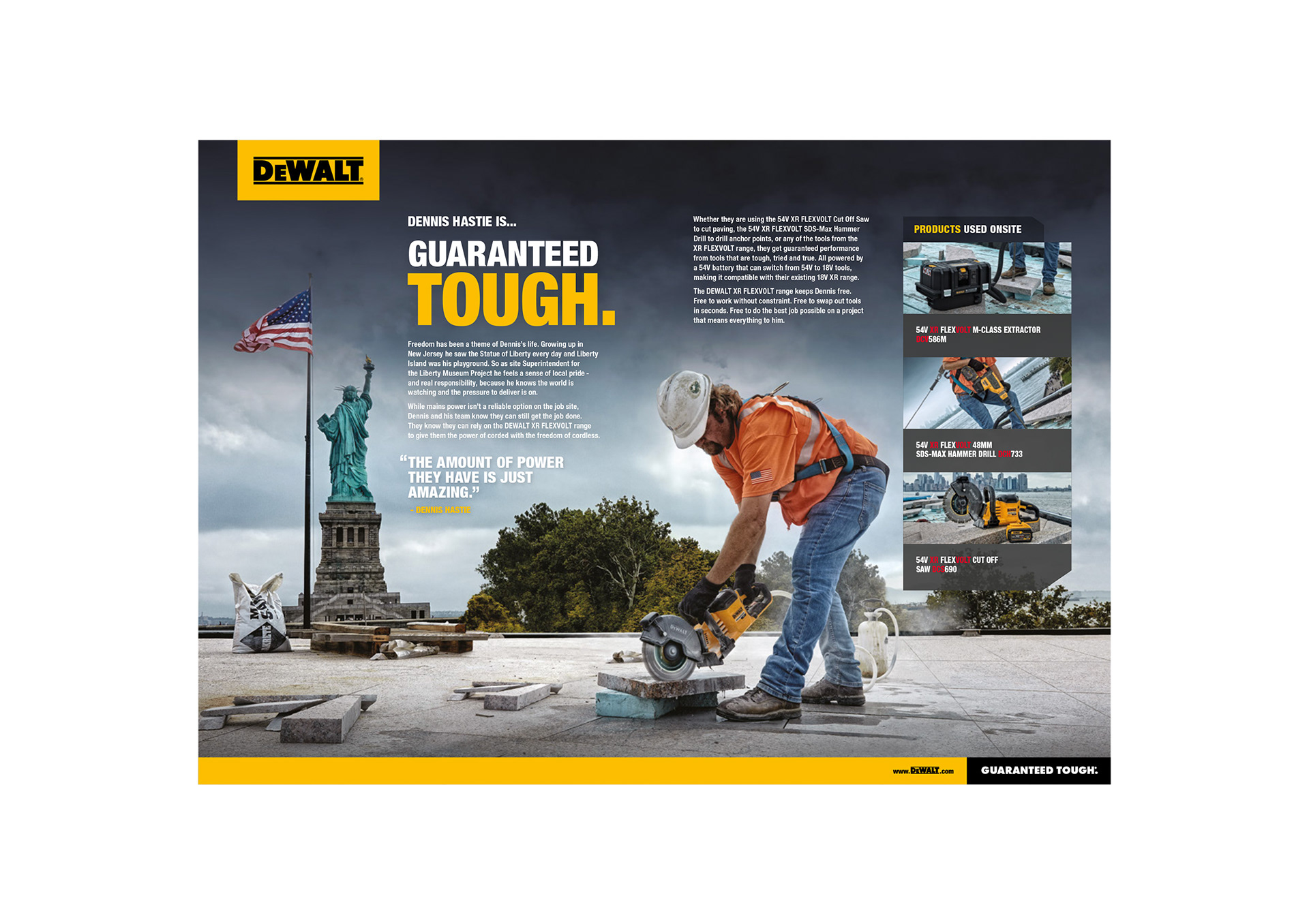 DEWALT Statue of Liberty Advertorial Design