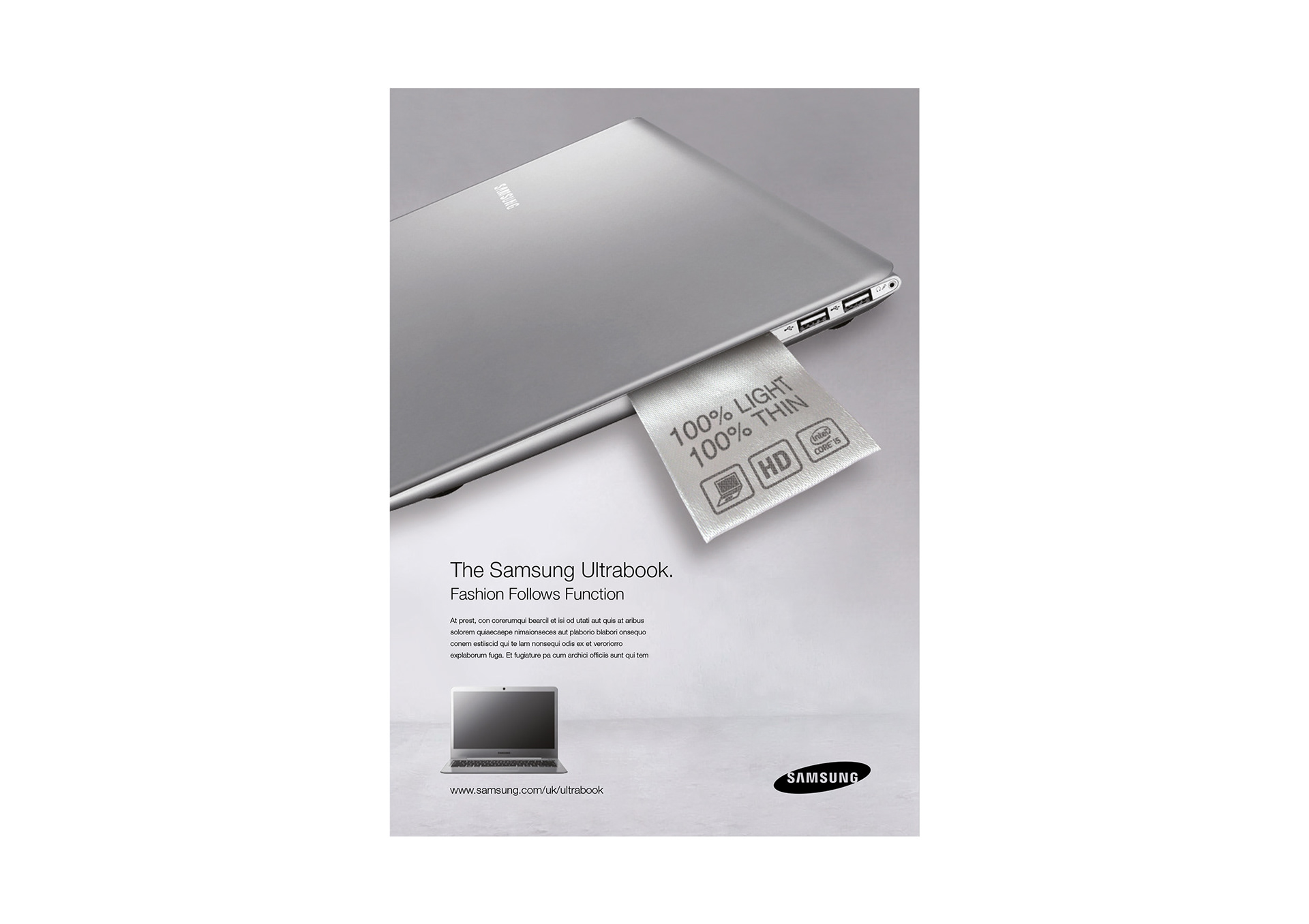 Samsung Fashion Laptop Advert Creation