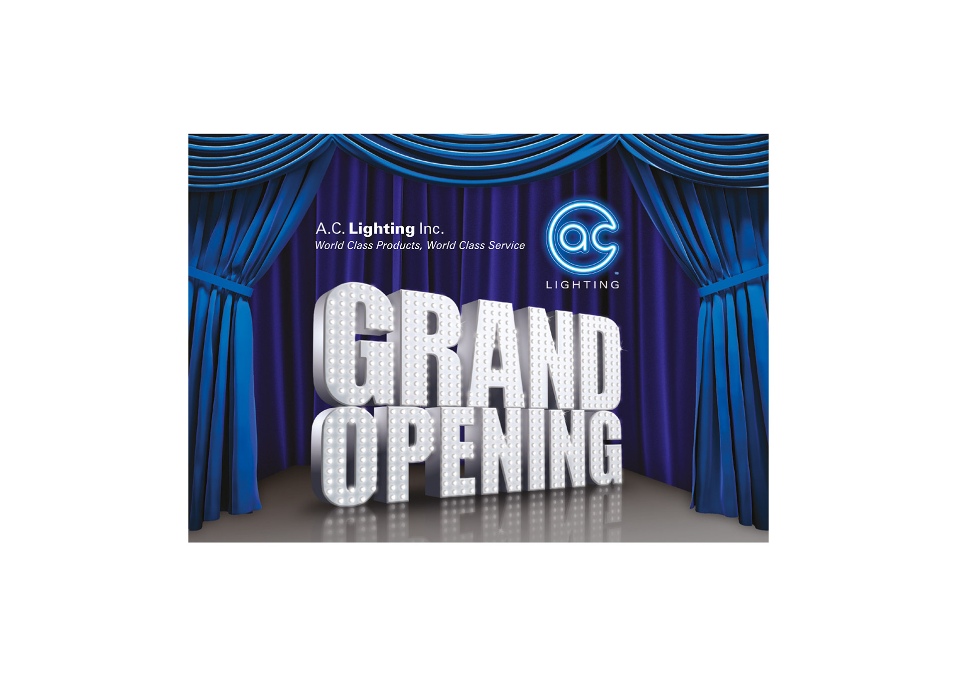AC Lighting Inc. Grand Opening Flyer Design