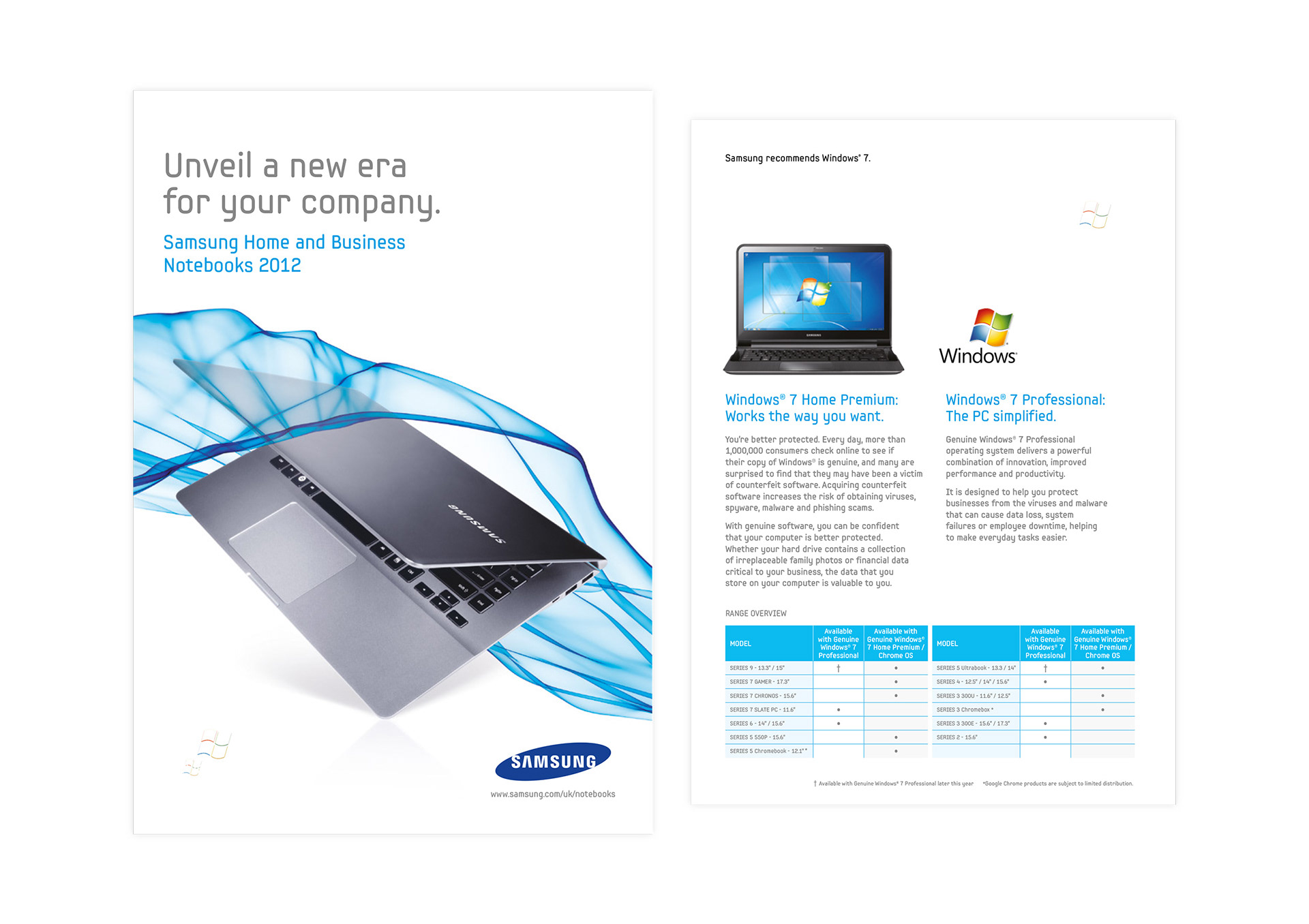 Samsung Laptop Brochure Design