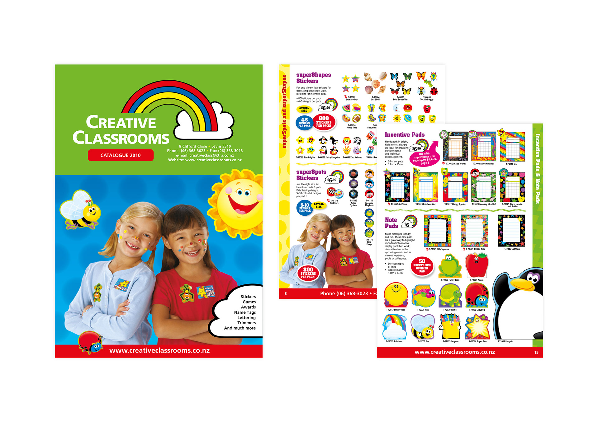 Creative Classrooms Sticker Catalogue Design