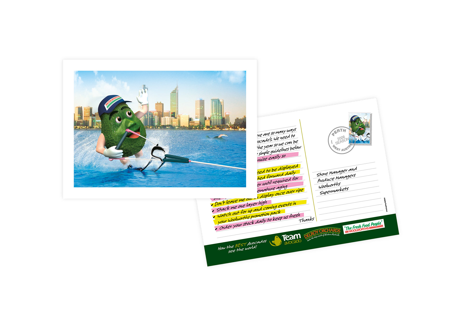 Team Avocado Postcard Front & Back